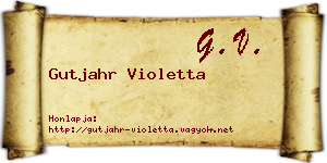 Gutjahr Violetta névjegykártya